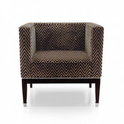 Cube - kubełkowy fotel w duży wzór