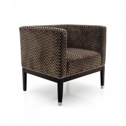 Cube - kubełkowy fotel w duży wzór