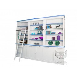 Biblioteczka NO.12 -  bardzo szeroka z drabiną