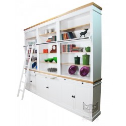 Biblioteczka NO.12 -  bardzo szeroka z drabiną