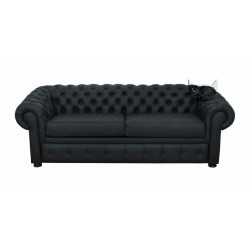 Czarna sofa Chesterfield Retro 202 cm/FS 