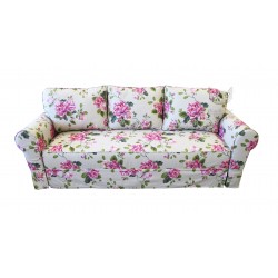 FLower sofa w kwiaty z pokrowcem