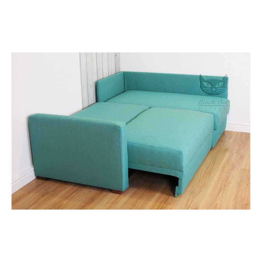 Narożnik turkusowy po rozłożeniu Sirus Narożnik turkusowy po rozłożeniu Sirus