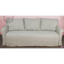 sofa w tkaninie lnianej