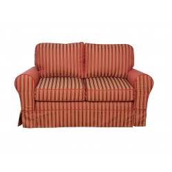 Klasyczna sofa w pomarańczowe paski Flower 166 cm/FS