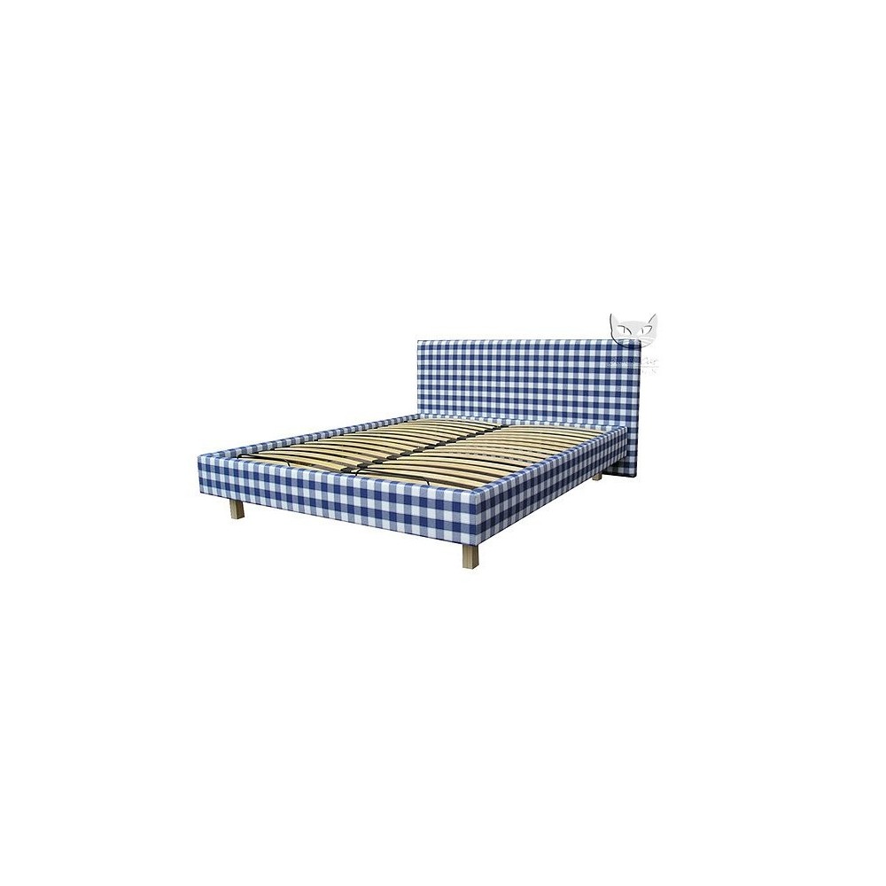 Tapicerowane łóżko w kratę - Charlie 160x200