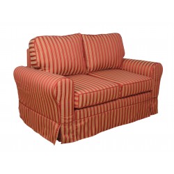 Sofa w pomarańczowe paski Flower 166 cm/FS