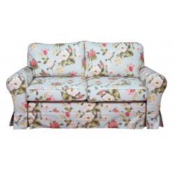 Flower 166 sofa w stylu angielskim w kwiaty ze ściąganym pokrowcem