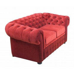 Czerwona sofa w stylu chesterfield - Chesterfield Retro 172 