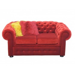 Pluszowa sofa w stylu chesterfield - Chesterfield Retro 172 