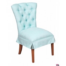 Rosalyn - miętowe pikowane krzesło
