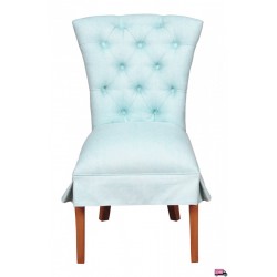 błękitne pikowane krzesło