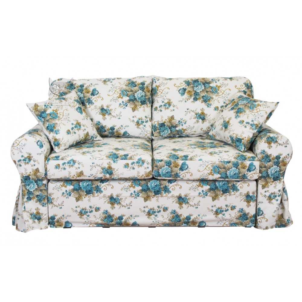 Marie 186 cm sofa w niebieskie róże Marie 186 cm sofa w niebieskie róże