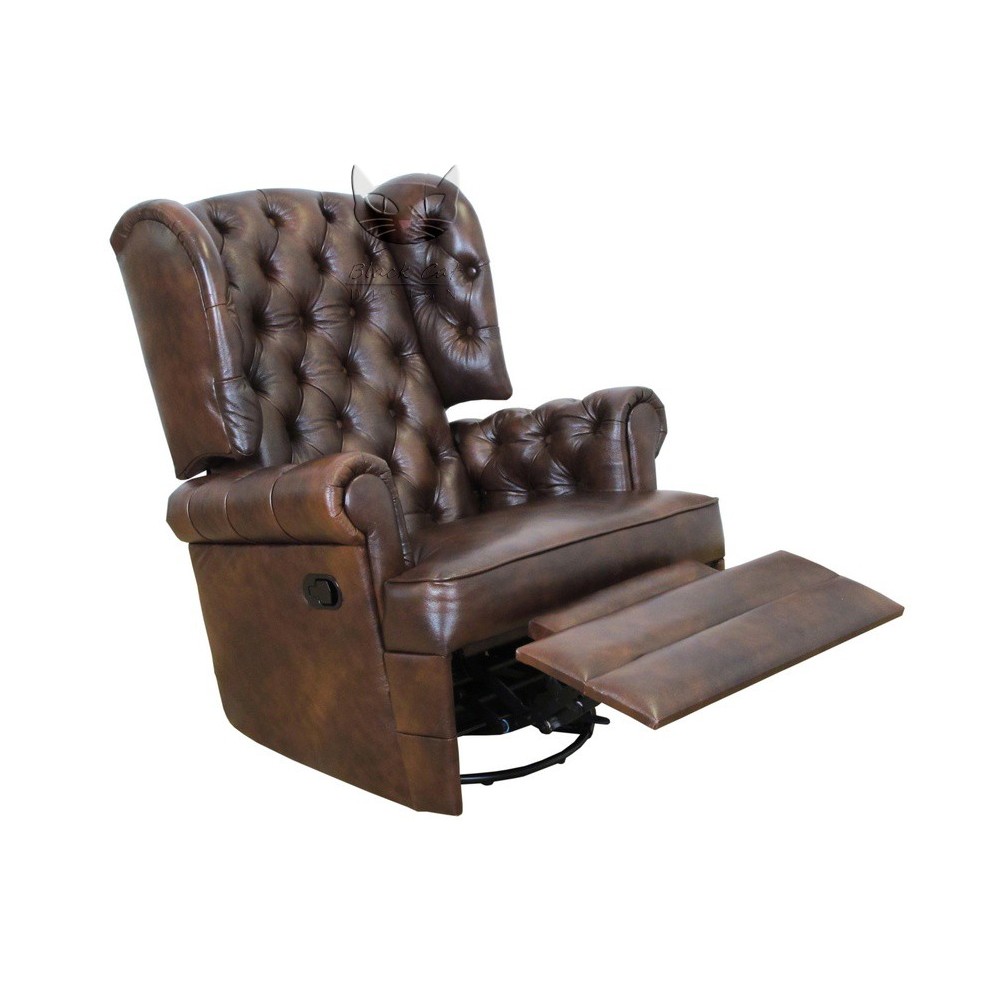 Pikowany fotel z funkcją relax - Królewski
