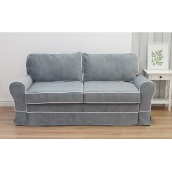 Szara sofa z luźnym pokrowcem Flower 186 cm/FS