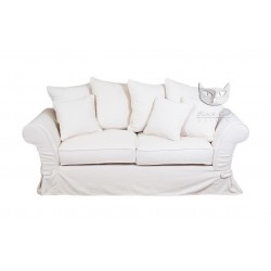 Federica 190 FS - prowansalska sofa do spania ze ściąganym fartuchem